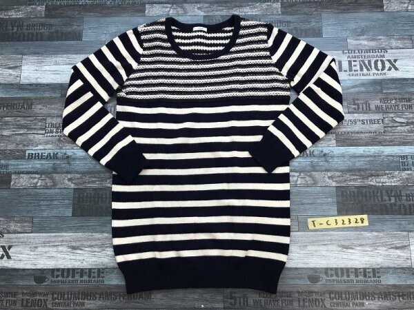 IENA イエナ レディース ボーダー ニットセーター 白紺拍卖