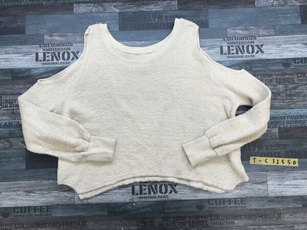 snidel スナイデル レディース 肩開き リブ切替 カットソー F オフホワイト拍卖