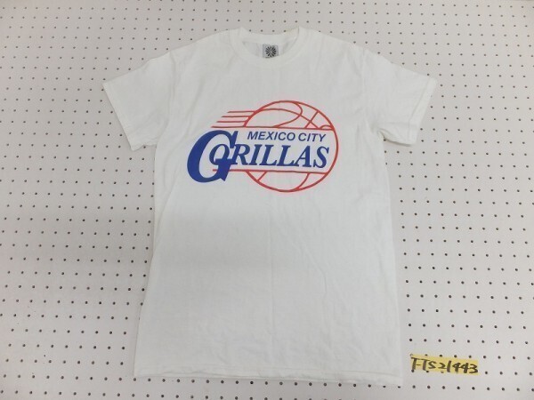 GORILLA TACOS メンズ 英字・バスケ プリント半袖Tシャツ 白拍卖