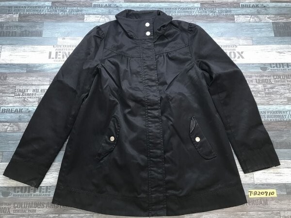 H&M エイチアンドエム レディース 比翼ボタン・ジップ ツイルジャケット 40 黒拍卖