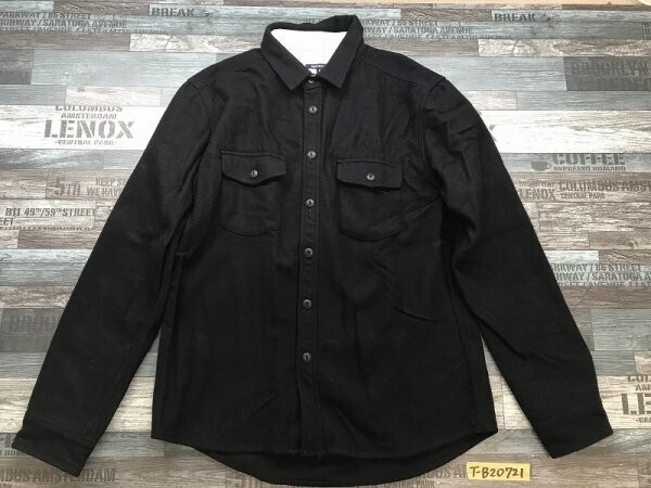 ABAHOUSE アバハウス メンズ ナイロン混 ダブルポケット ウールシャツジャケット 4 紺拍卖