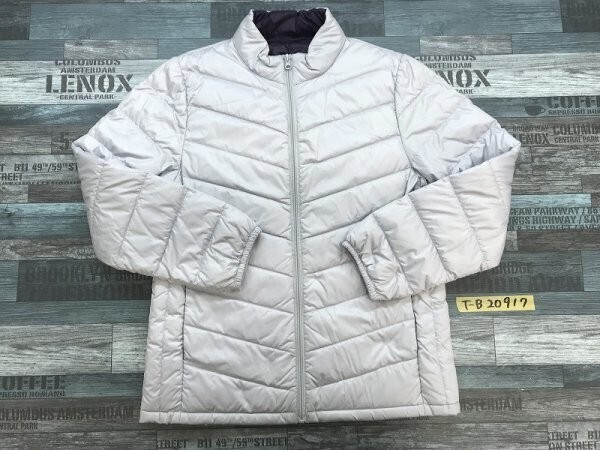 enrico merveille レディース ポリエステル ダウンジャケット M アイスグレー拍卖