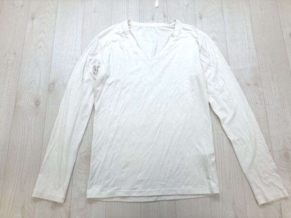 ディレイ バイ ウィンアンドサンズ Delay by Win&Sons ネオお兄系 ロック モード Vネック 長袖Tシャツ ロンT メンズ 日本製 2 白拍卖