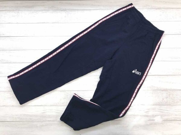 アシックス asics スポーツ ストリート プラクティス サイドロゴライン ジャージ イージー トラック パンツ レディース コットン混合 S 紺拍卖