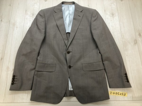 INHALE EXHALE メンズ 肩パッド ストライプ センターベント テーラードジャケット 春秋 170A くすみグレーラベンダー拍卖