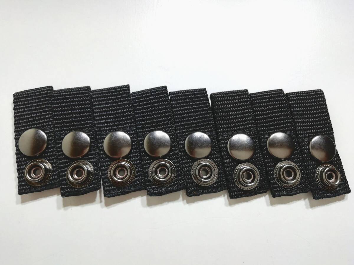 ★Jeep★ 三菱 ジープ 幌縮み対策用 延長ホック 8個1セット ホック【黒ニッケル】頭15mm PPテープ 【黒】幅 20mm 自作ハンドメイド 拍卖