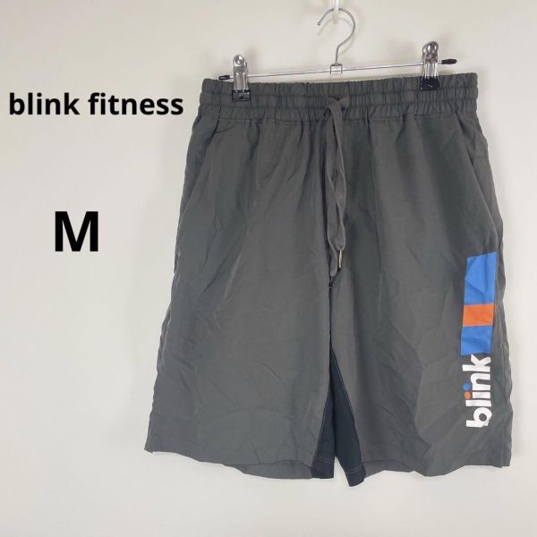 ブリンクフィットネス◇blink スポーツ用ハーフパンツ【M】ウエストゴム ジム 運動 トレーニング グレー拍卖