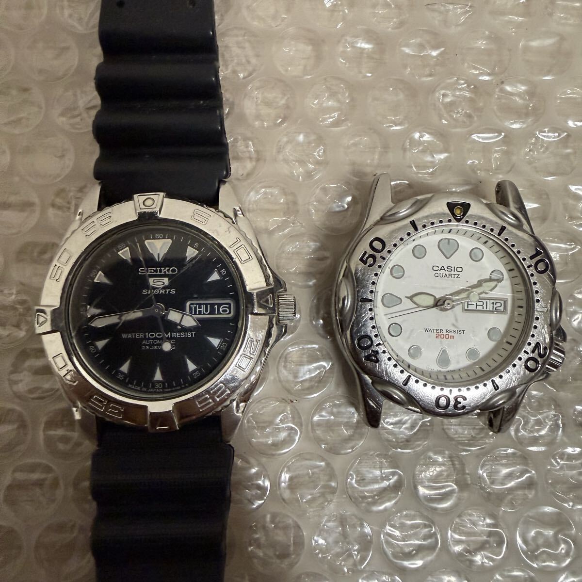 腕時計 SEIKO 5 SPORTS 7S36-00Y0 CASIO air divers 200m拍卖