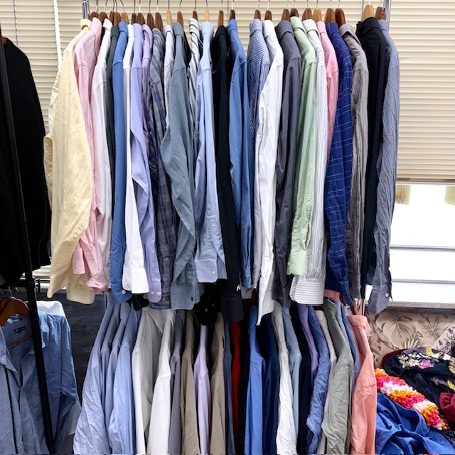 【50点まとめ売り】ブランドシャツ チェック ストライプ 無地カッタービジネスシャツ M~XL相当 CHAPS ARROW DOCKERS GAP HAGGAR BANANA拍卖