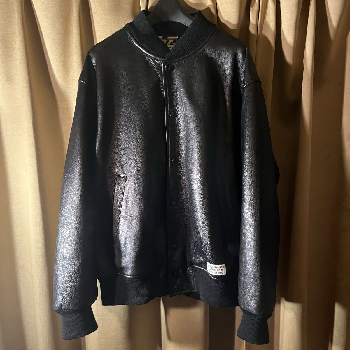 【美品!】WACKO MARIA GUILTY PARTIES LEATHER JACKET BLACK cowhide ワコマリア レザー ジャケット 黒拍卖