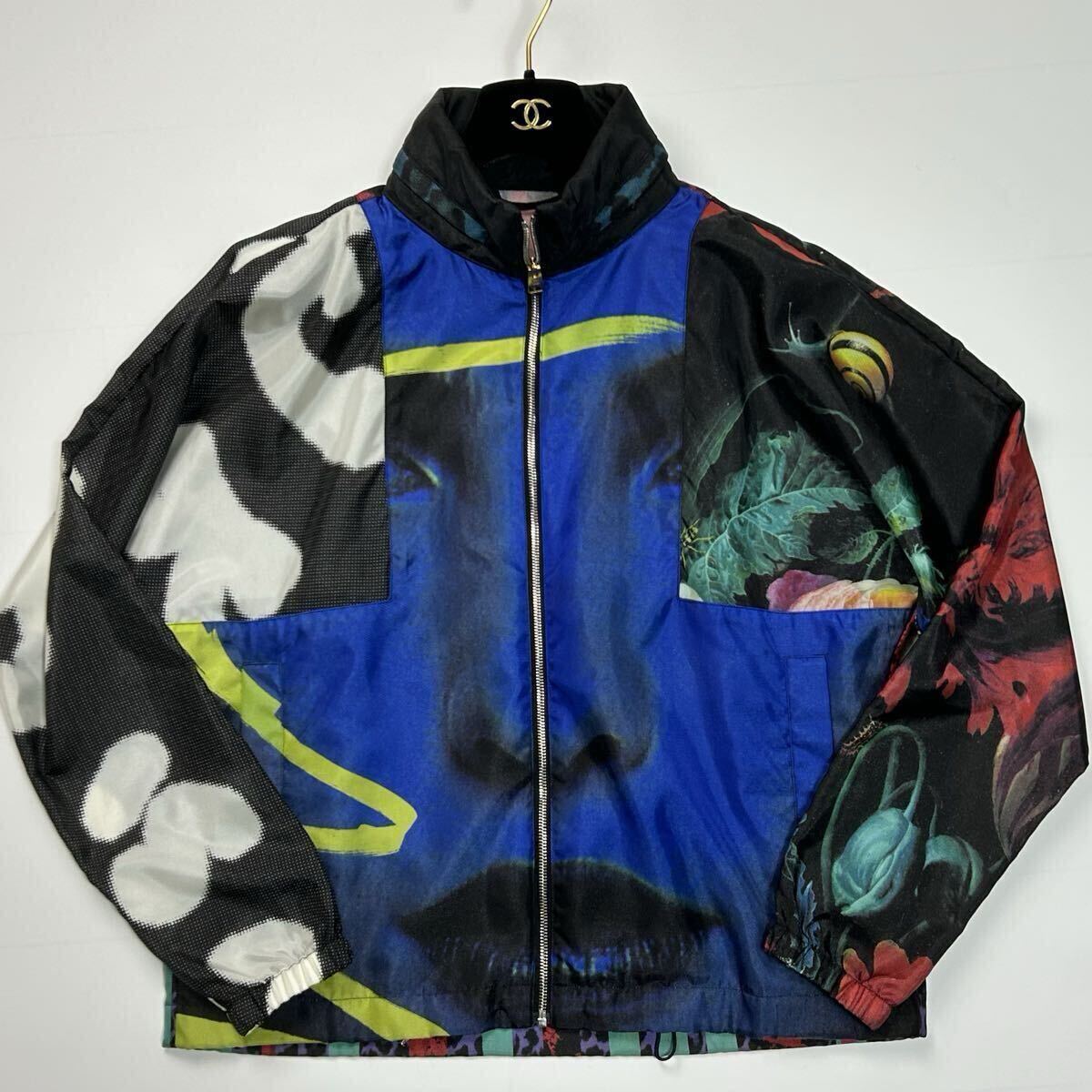 美品★ Paul Smith ポールスミス ナイロンジャケット 現行タグ 総柄 生物 昆虫 マルチカラー 花柄 フェイス メンズ拍卖