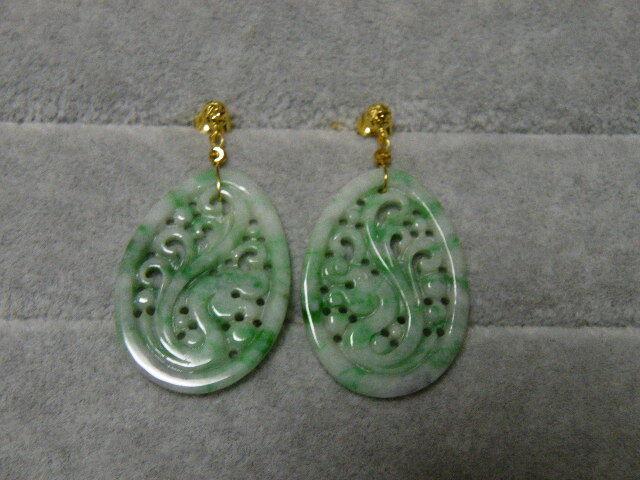 112.天然ミャンマー産 A貨 ヒスイ トップ 9K.14K ハンドメイド 未使用拍卖