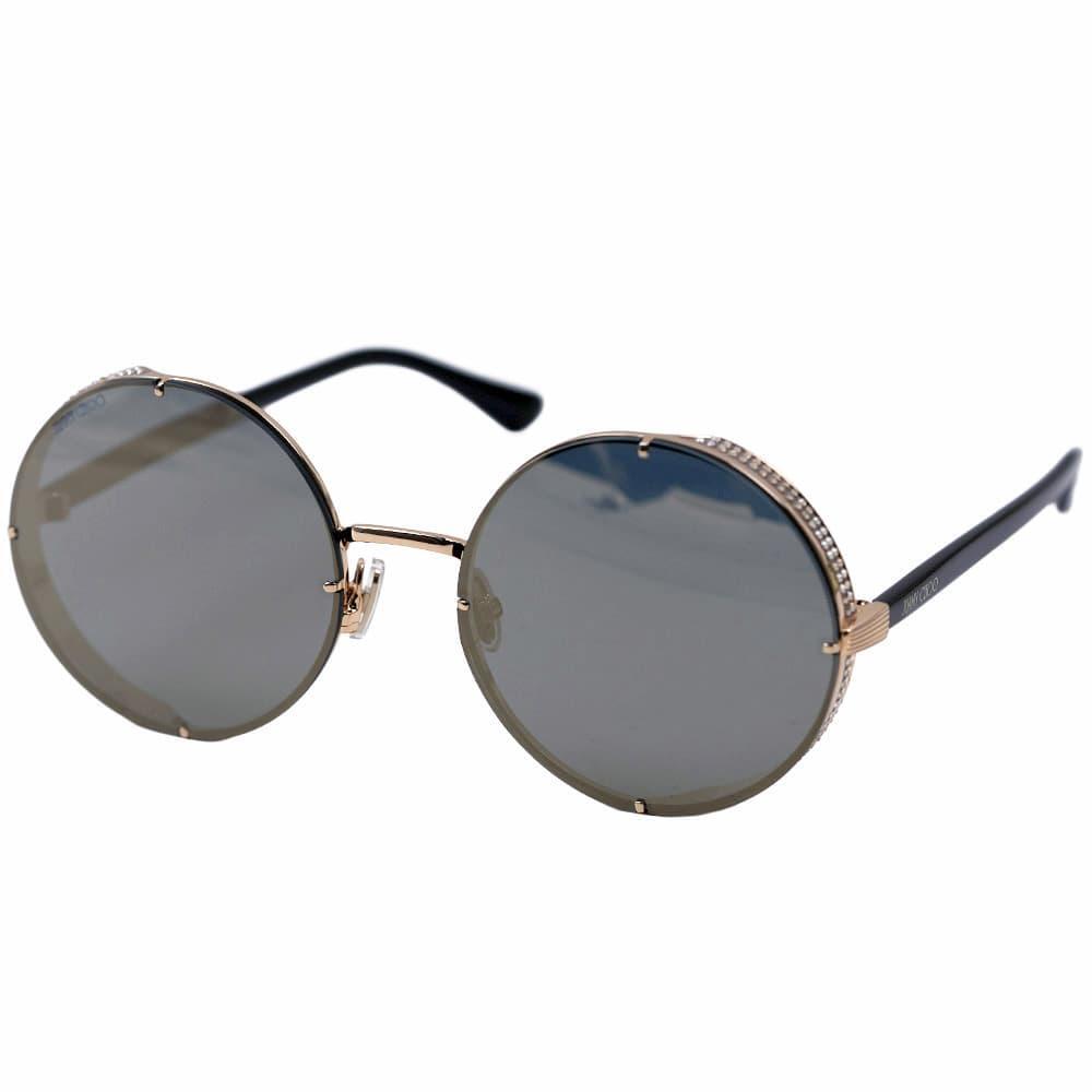 美品 ジミーチュウ サングラス レディース ローズゴールド グレーゴールドミラーレンズ ラインストーン JIMMY CHOOLILO-S-000-JO 長期保管拍卖