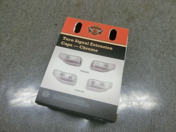 ハーレー ツーリング FLHR ロードキング FLRT 新品 未使用 純正 ターンシグナル エクステンション キャップ クローム 71500411拍卖