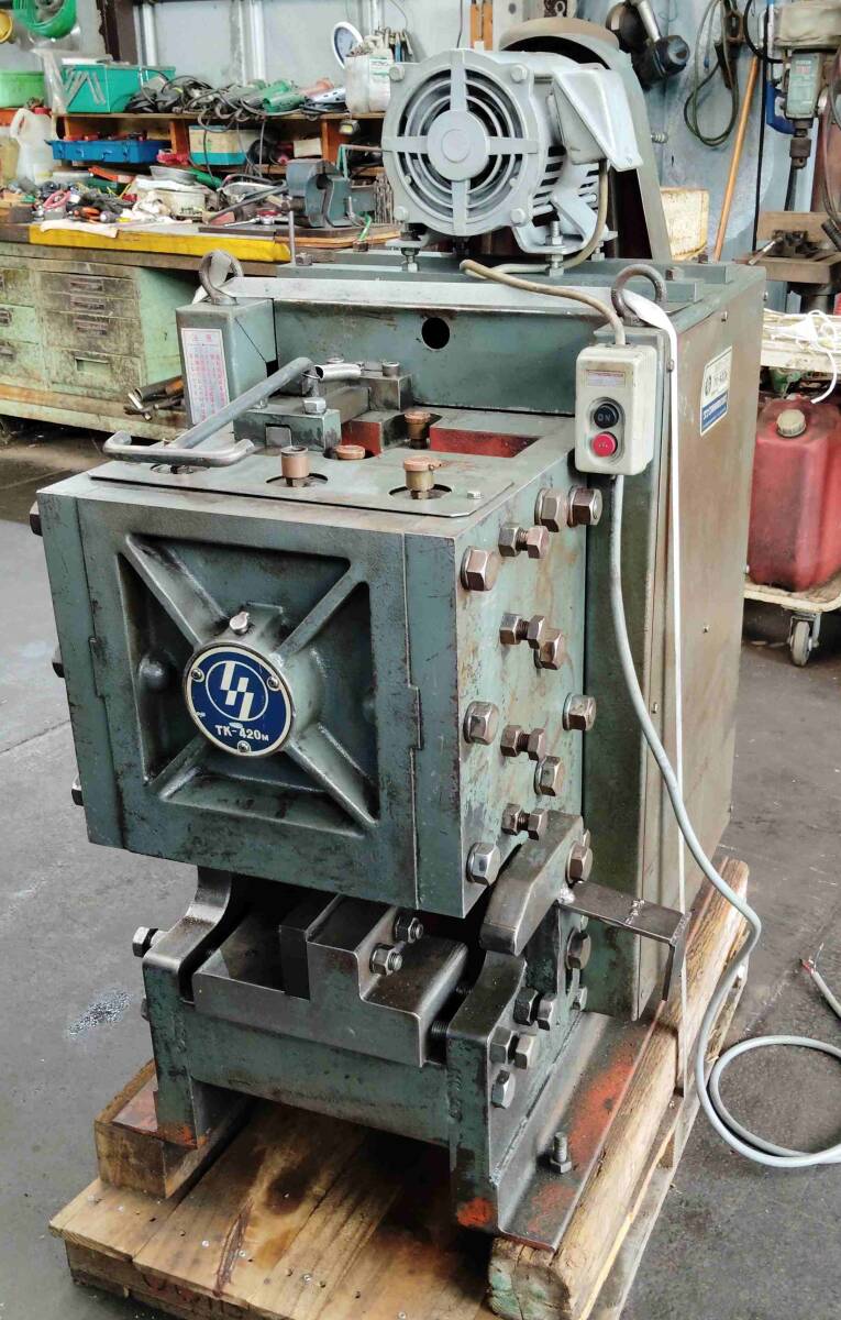 ま タケダ機械 鉄筋切断機 TK-420M三相200V 鉄筋カッター スクラップカッター ケーブルカッター スクラップ切断作業・配筋現場切断拍卖