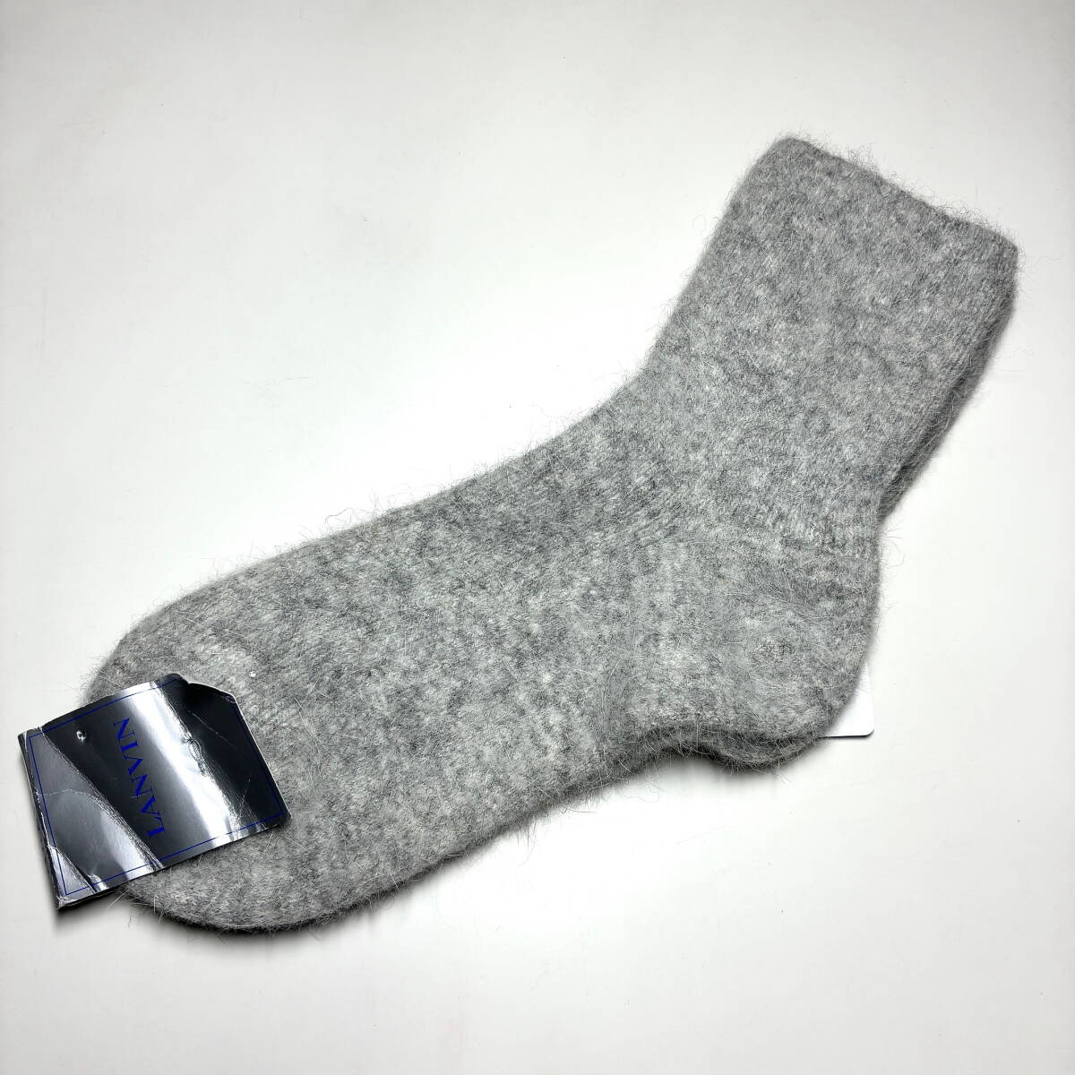 ★LANVIN★ランバン アンゴラ混 レディース ソックス ライトグレー★拍卖