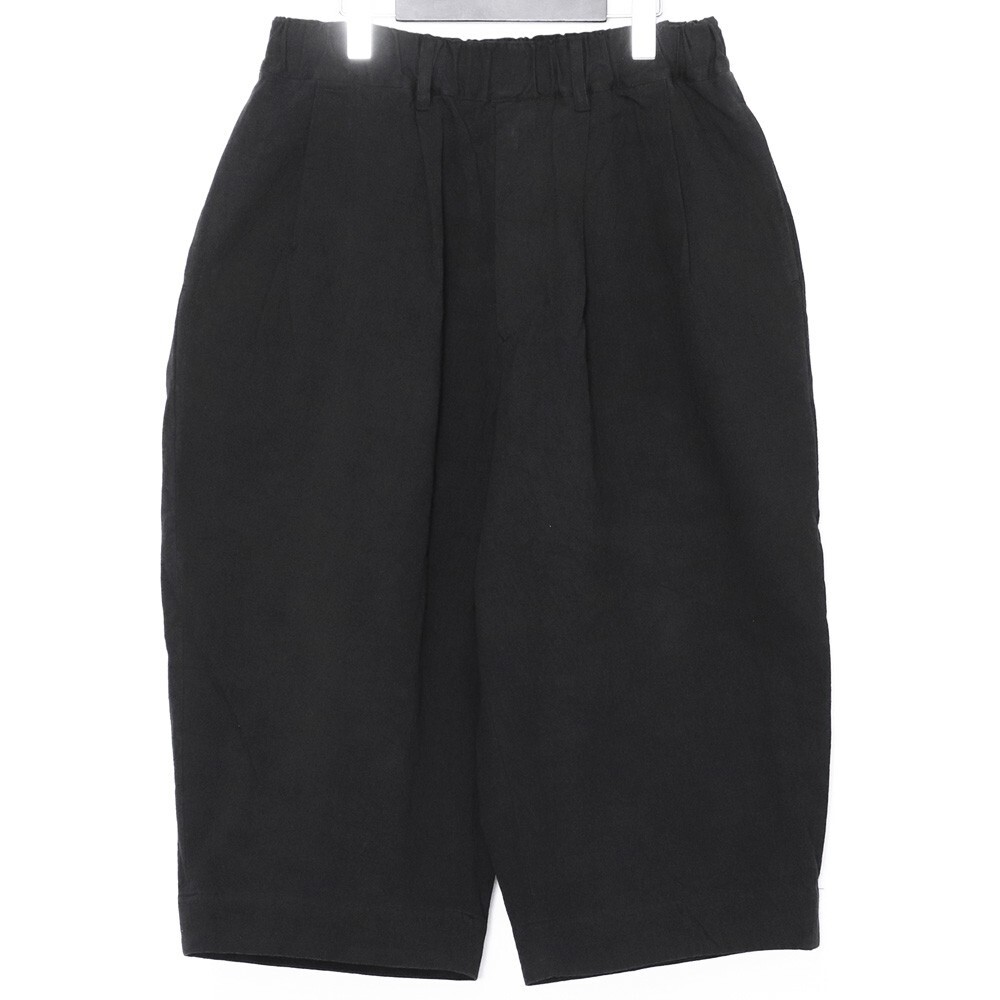 SUS-SOUS atelier trousers サイズ7 ブラック 12-SS-024 シュス アトリエトラウザーズ ハーフパンツ クロップド丈 バルーンフォルム拍卖