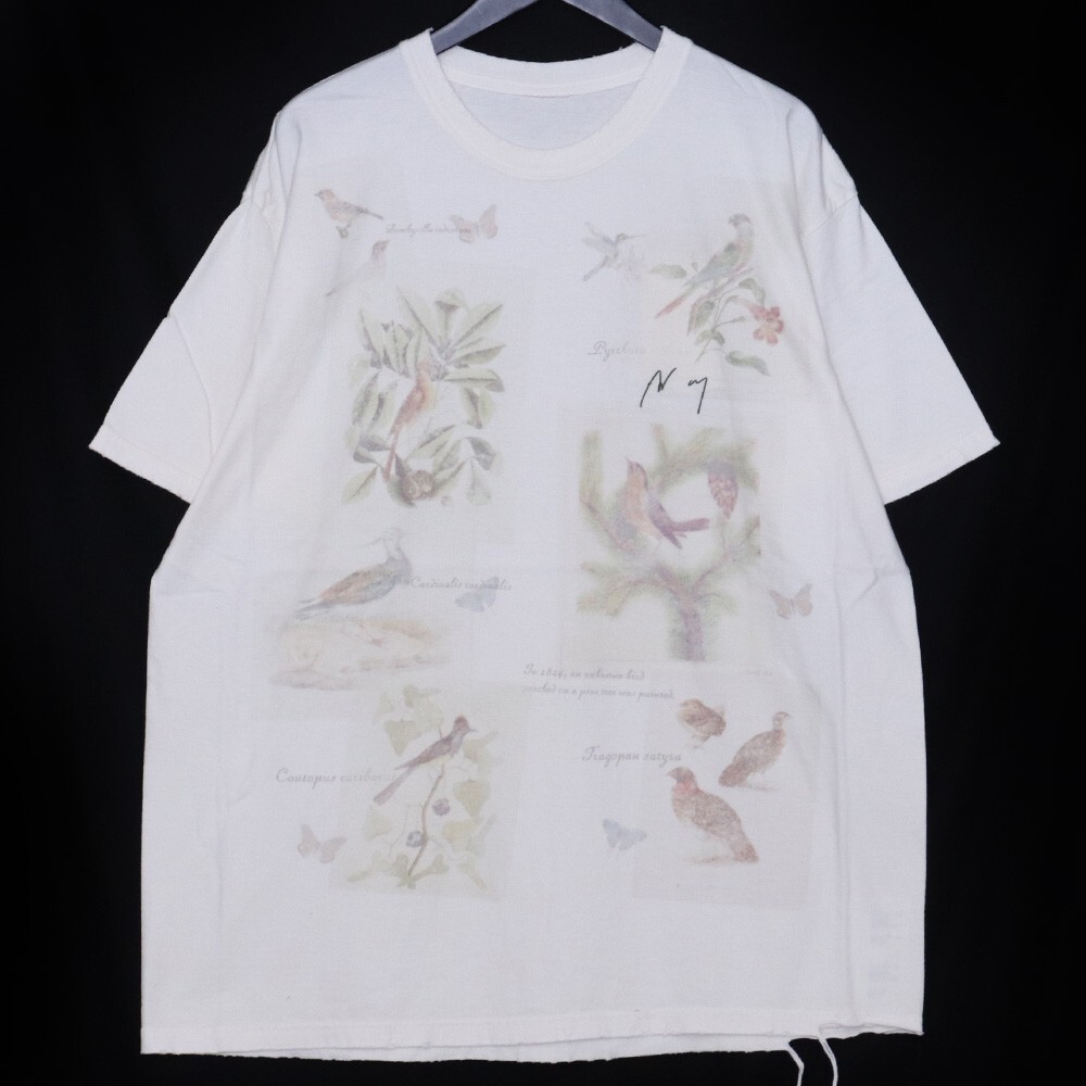 未使用 ANCELLM BIRD ENCYCLOPEDIA T-SHIRT サイズ2 ホワイト ANC-CT144 アンセルム Tシャツ 半袖カットソー バードエンサイクロペディア拍卖