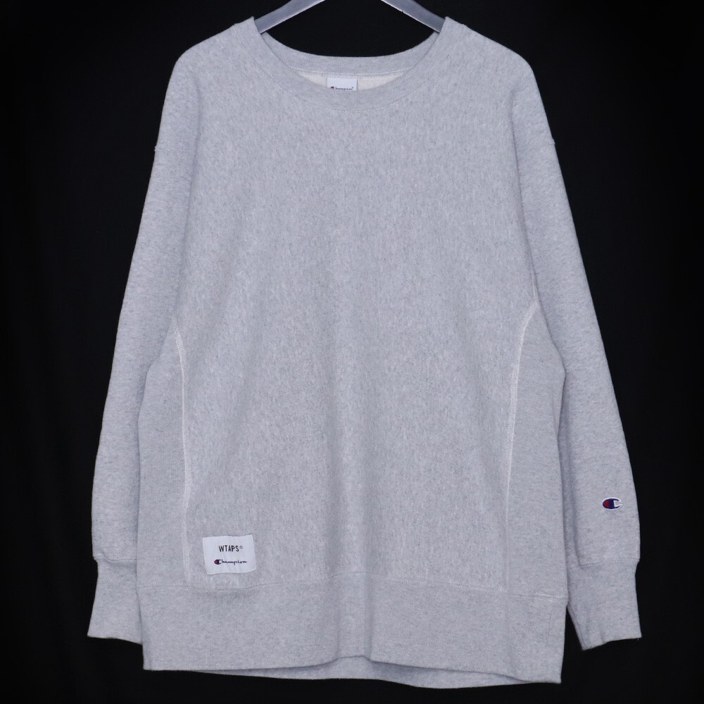 WTAPS × CHAMPION ACADEMY CREW NECK COTTON L グレー 202HBCHD-CSM03S ダブルタップス チャンピオン スウェット トレーナー アカデミー拍卖