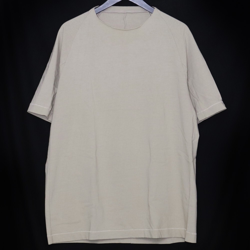 ISO 位相 ショートスリーブ コットン ジャージー Tシャツ サイズ3 ベージュ イソ 半袖カットソー Short sleeve cotton jersey拍卖