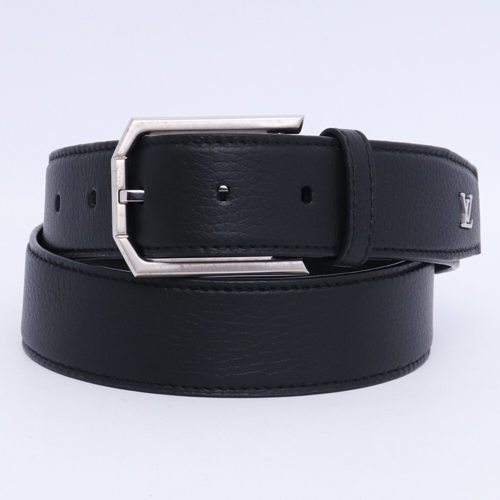 LOUIS VUITTON ベルト ヘリテージ 35MM 35/34 ブラック M8632 ルイヴィトン レザー バックル LVロゴ拍卖