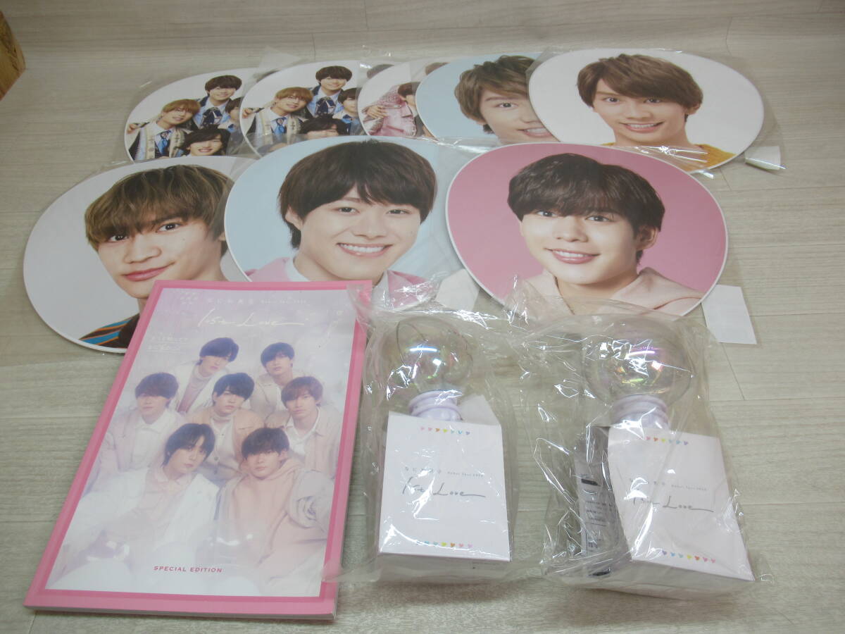 84/L275★グッズ★なにわ男子 グッズ まとめ売り★ジャンボうちわ・パンフレット・ペンライト★ペンライト 点灯確認済み★中古 現状品拍卖