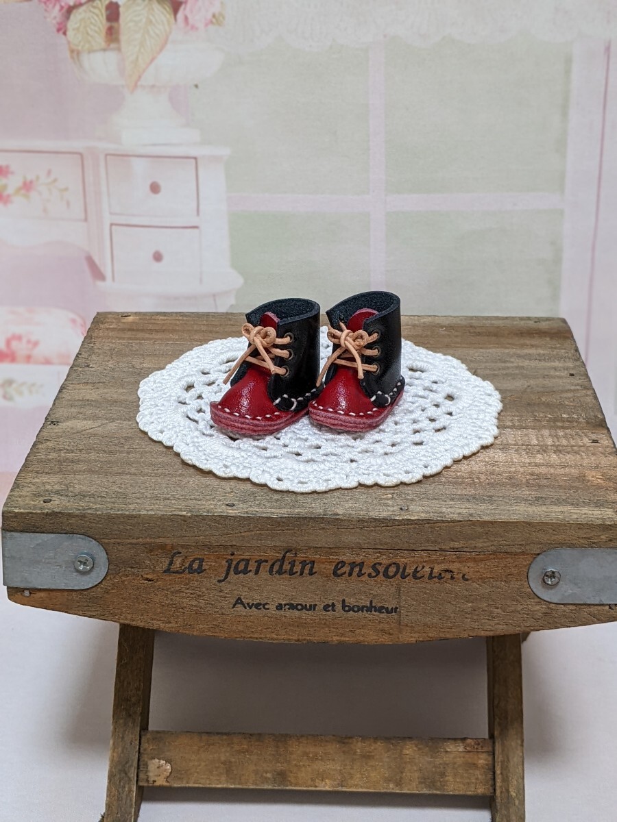 リカちゃんやネオブライスのかわいい革のドール用ブーツ☆靴☆ハンドメイド☆アウトフィット7拍卖