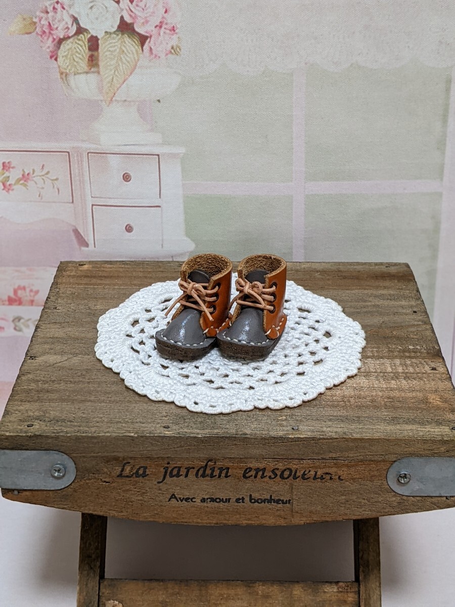 リカちゃんやネオブライスのかわいい革のドール用ブーツ☆靴☆ハンドメイド☆アウトフィット12拍卖