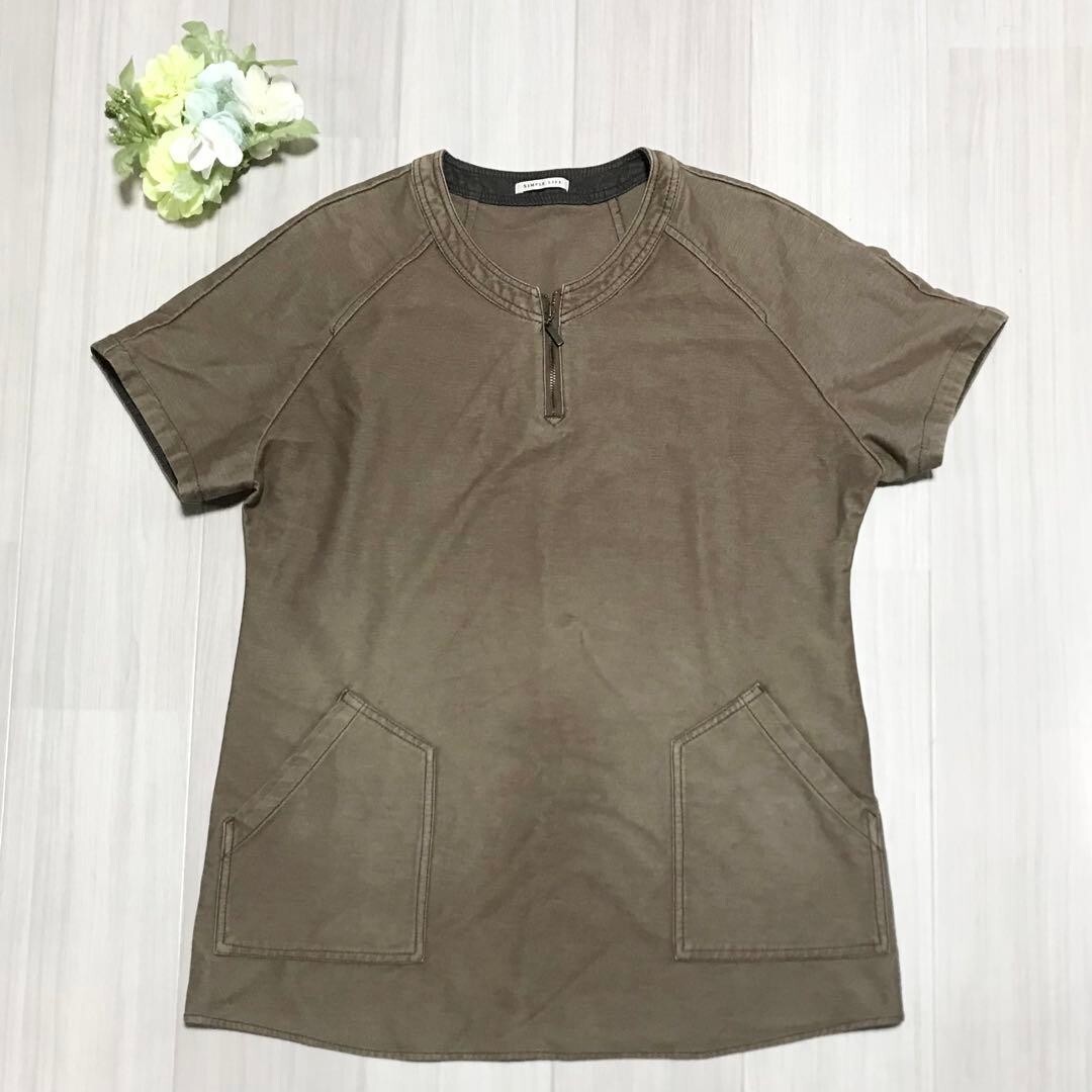 SIMPLE LIFE レディース 半袖チュニック サイズM b0541拍卖