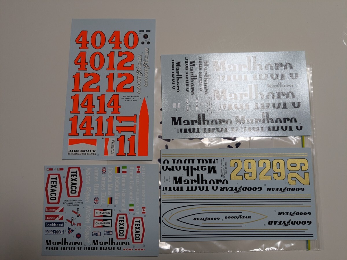 幻の一品 エーダイグリップ 1/8 マルボロ マクラーレン M23 デカール 美品 程度良好 永大 EIDAI GRIP エンテックス拍卖