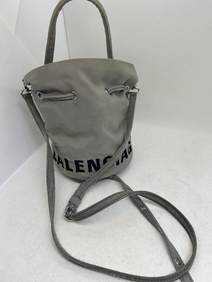 訳アリ 1円 BALENCIAGA バレンシアガ ハンドバッグ ショルダーバッグ 巾着 2way 619458 ドローストリングバケット 本物拍卖