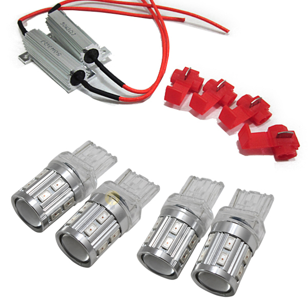 ムーヴカスタム LA150F LA160F LEDウインカー (4球) + ハイフラ防止抵抗 セット 前後左右(1台分) LED ウインカー T20拍卖