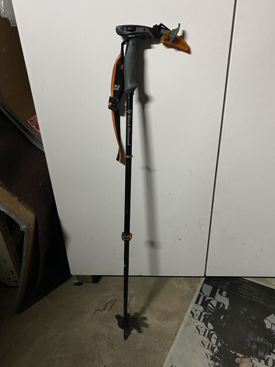 中古良品ブラックダイヤモンド ウィペット 2セクションアルミシャフト 〜140cm バックカントリー 山スキー テレマーク ピックストック拍卖