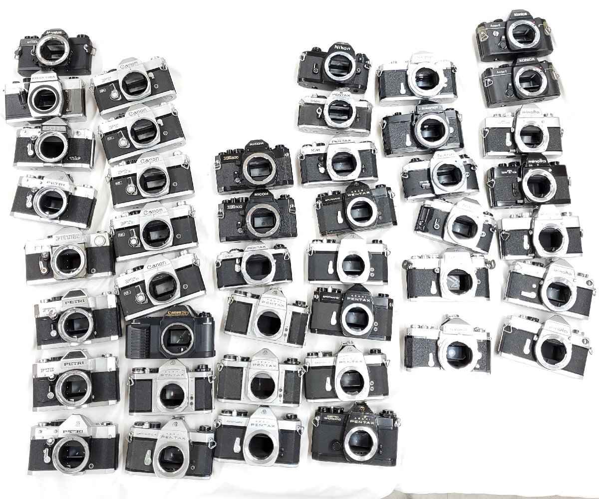 一眼カメラ43点まとめ◆RICOH◆KONICA◆NIKON◆MINOLTA◆CANON◆PENTAX◆PETRI◆MAMIYA◆PRAKTICA #1030-2拍卖