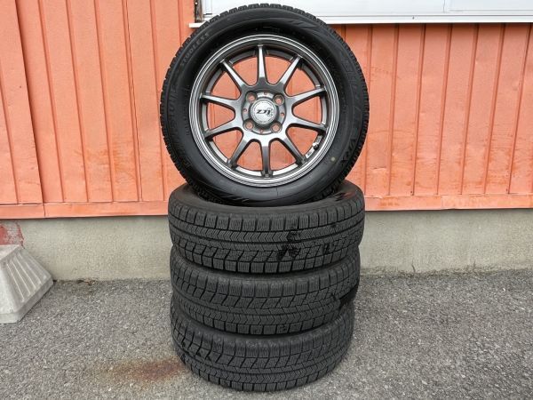 ★売切★N-BOX他★BRIDGESTONE★BLIZZAK VRX★155/65R14★スタッドレスタイヤ&アルミホイール★4本セット★(160拍卖