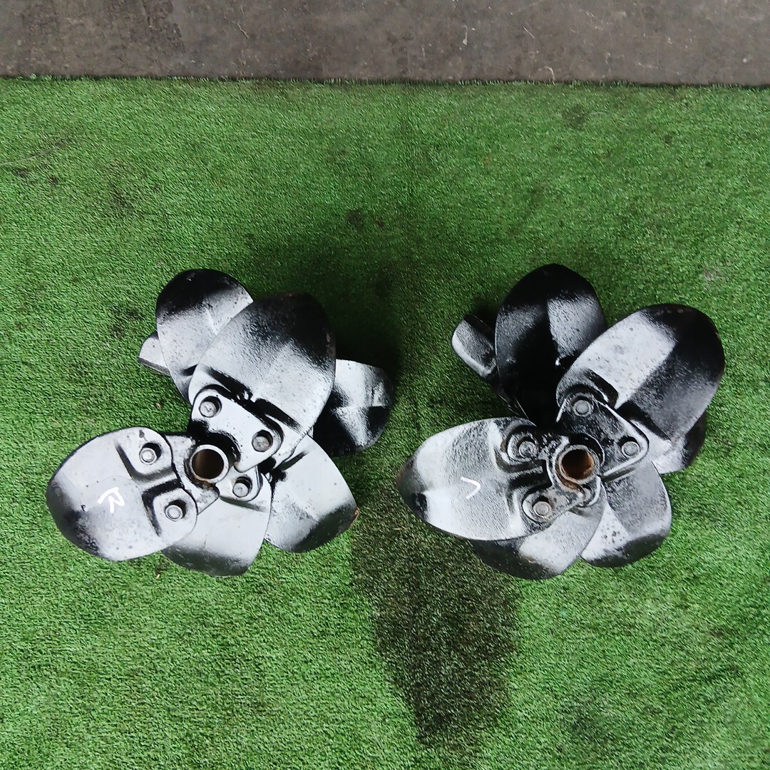 MITSUBISHI 耕運機 MMR50 ロータリー 爪 丸軸25ミリ 羽 刃残厚多 ローター ツメ 耕うん爪 管理機 倉庫内保管 ミツビシ 三菱 羽型拍卖