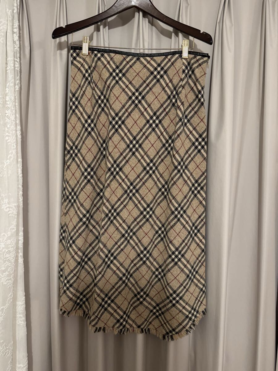 BURBERRY スカート13号 アシメントリー 裏地難あり拍卖