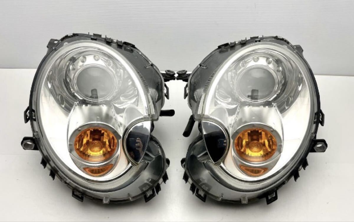 美品 割れ無 BMW MINI ミニ MF16S R56 クーパーS 純正 HID ヘッドライト 左右セット 0301225671/0301225672 (P87)拍卖