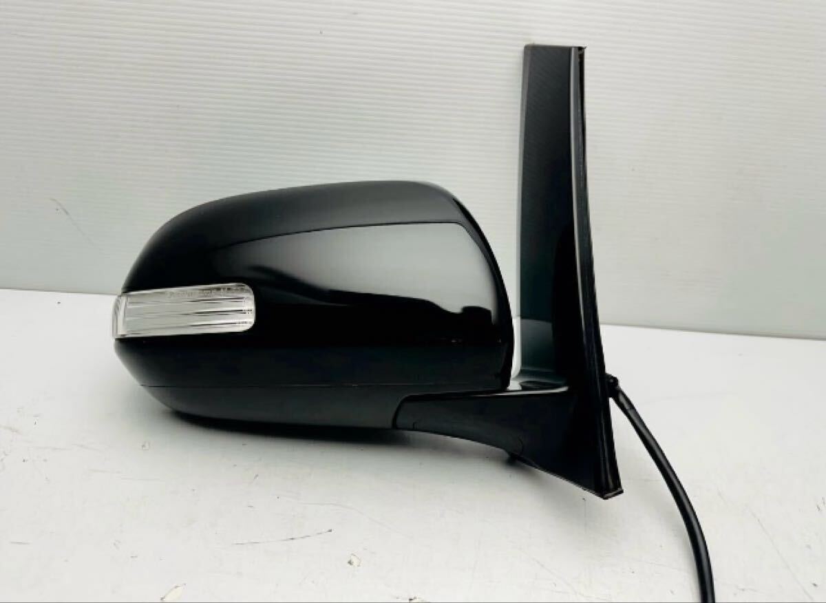 美品 20系 アルファード ヴェルファイア ANH20W/ANH25W/GGH20/GGH25 右 ドアミラー 7ピン 202黒 ウィンカー付き (D244)拍卖