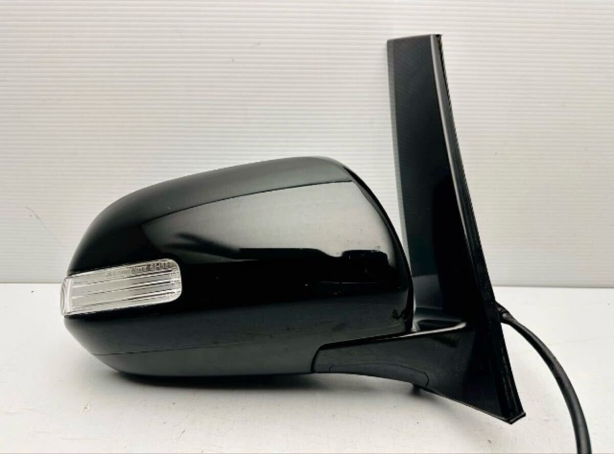 美品 20系 アルファード ヴェルファイア ANH20W/ANH25W/GGH20/GGH25 右 ドアミラー 7ピン 202黒 ウィンカー付き (D246)拍卖