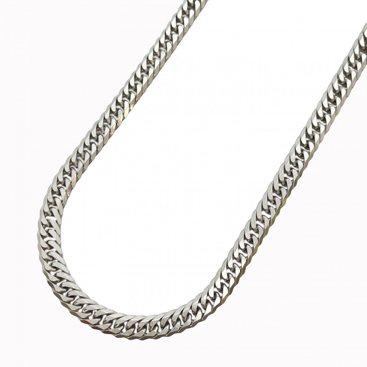 【5khi022】喜平 ネックレス Pt850 プラチナ 6面 ダブル 60.5cm 100.1g キヘイ【中古】メンズ レディース ユニセックス拍卖