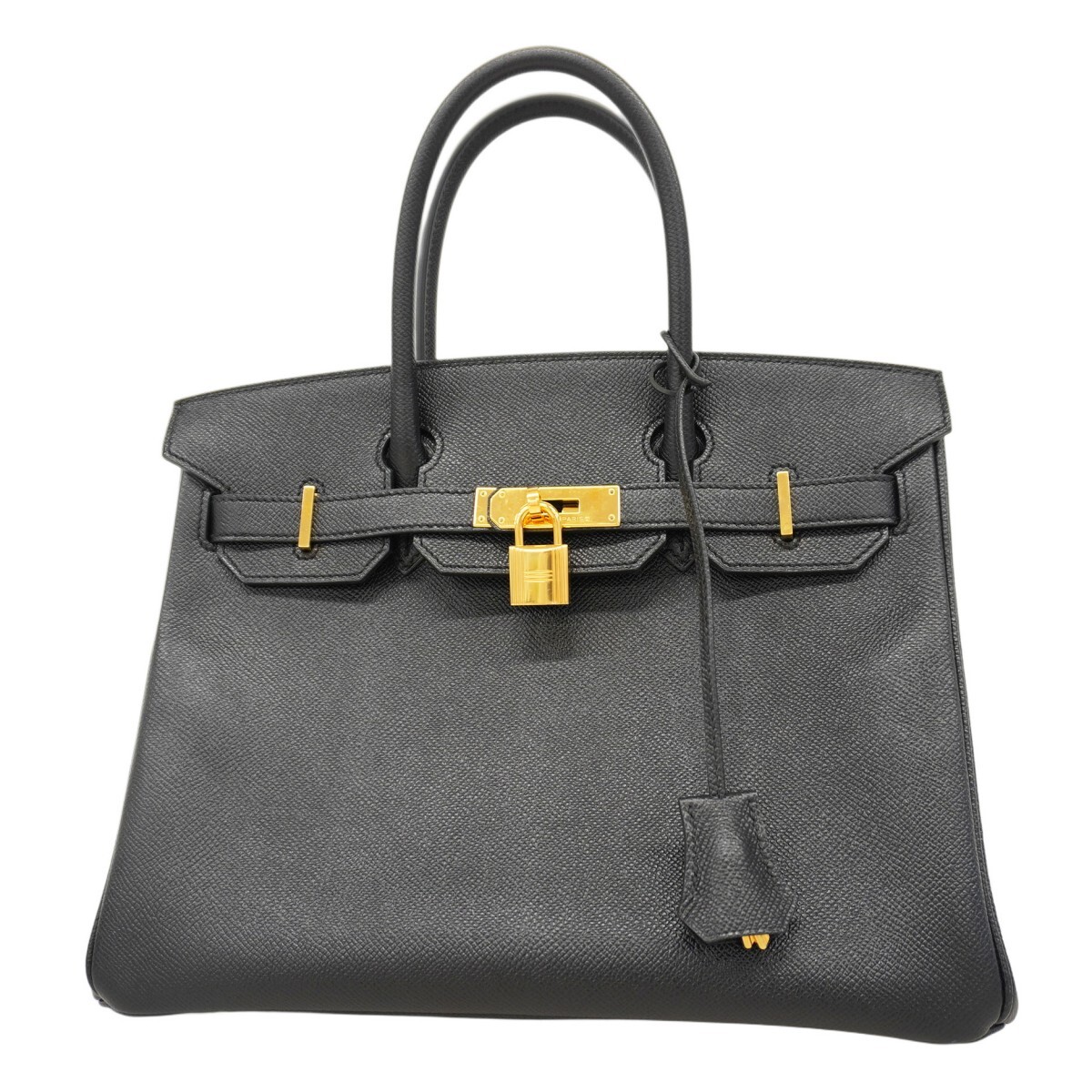 ★SALE【5ic3427-g-h】エルメス ハンドバッグ バーキン30 ヴォーエプソン ブラック ゴールド金具 X刻印【中古】レディース拍卖
