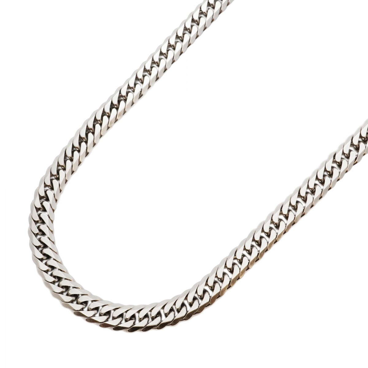 【5khi052】喜平 ネックレス Pt850 プラチナ 6面 ダブル 51.6cm 99.6g キヘイ【中古】メンズ レディース ユニセックス拍卖