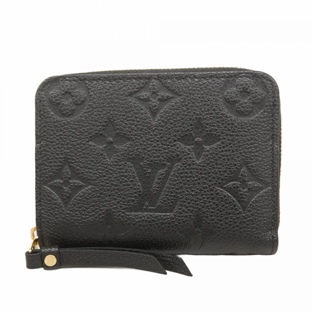【5mc2858】ルイヴィトン コインケース モノグラム・アンプラント ジッピーコインパース M60574 ノワール【中古】レディース拍卖