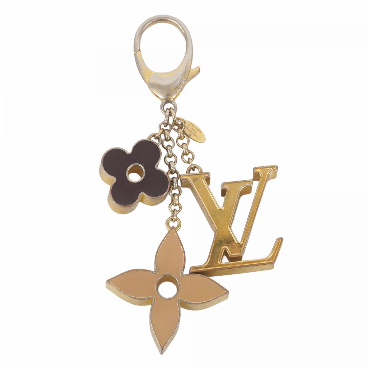 【5mc3183】ルイヴィトン キーホルダー フルールドゥモノグラム M67119 ゴールド【中古】レディース拍卖