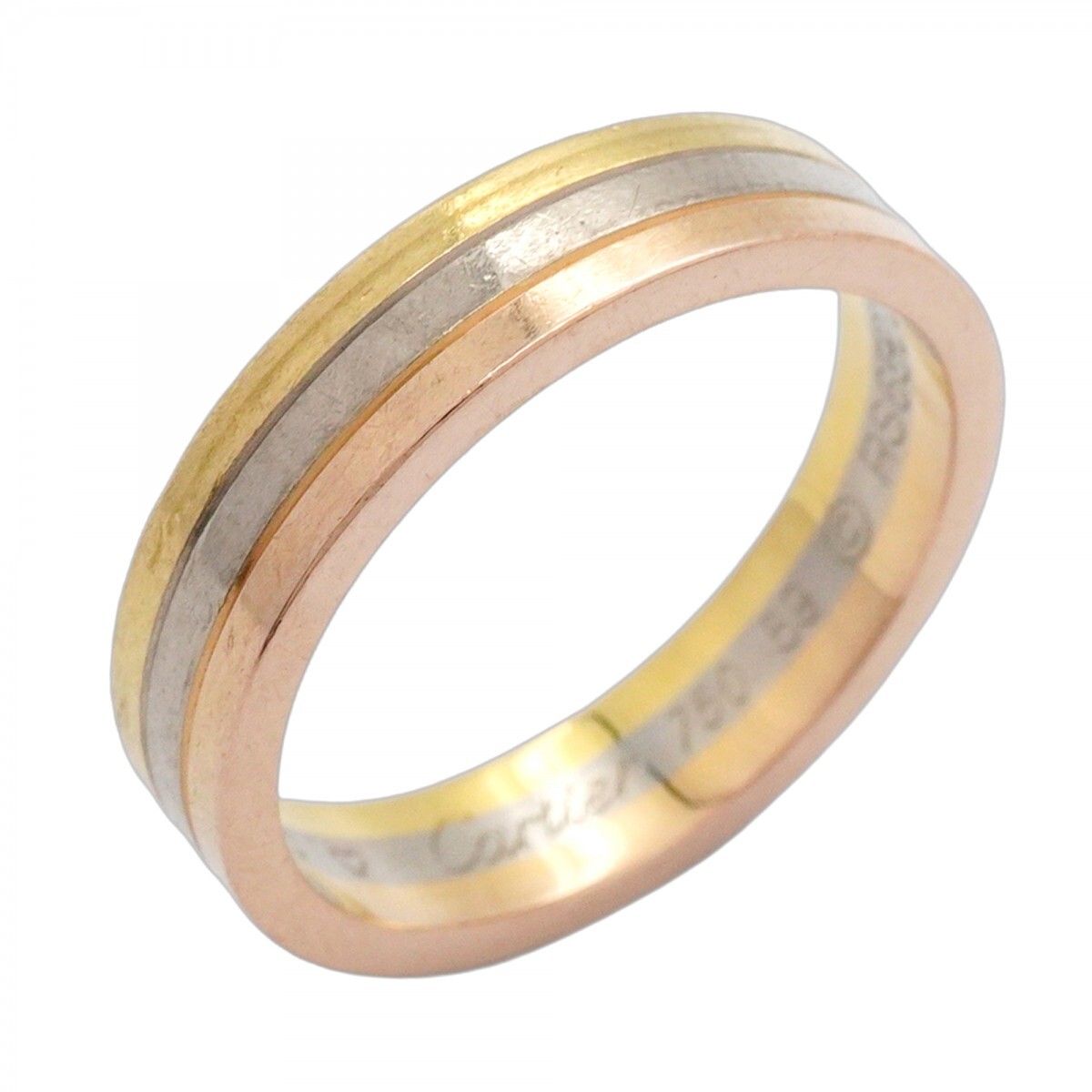 【5jmb0291】カルティエ リング トリニティ ヴァンドーム/ルイ K18YG イエローゴールド K18WG ホワイトゴールド K18PG ピンクゴールド #59拍卖