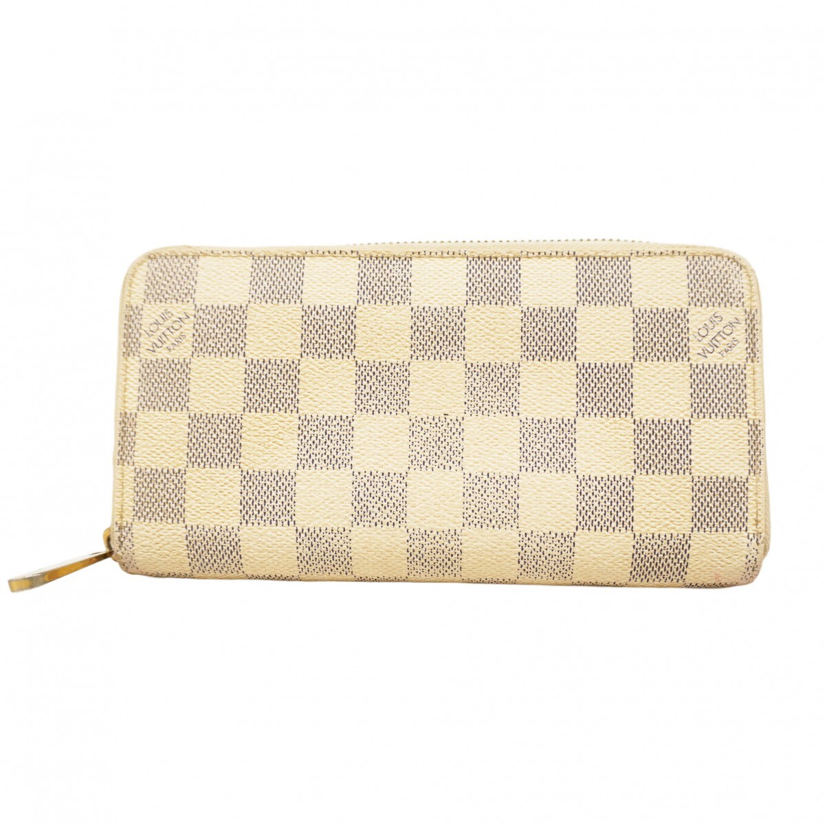 ★SALE【5mb2308-h】ルイヴィトン 長財布 ダミエ・アズール ジッピーウォレット N60019 ホワイト【中古】レディース拍卖