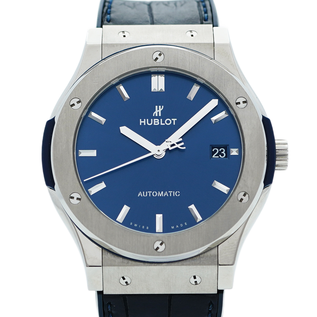 ★最終価格★SALE【5wwm0048】ウブロ クラシックフュージョン 511.NX7170.LR 青文字盤【中古】腕時計 メンズ拍卖