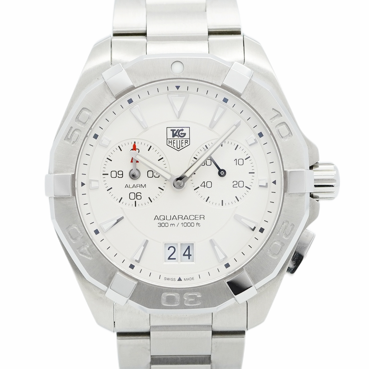 【5wwm0314】タグホイヤー アクアレーサー WAY111Y 白文字盤【中古】腕時計 メンズ拍卖