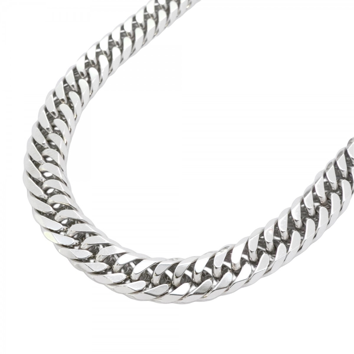 【5khm033】喜平 ネックレス Pt850 プラチナ 6面 ダブル 56cm 113.1g キヘイ【中古】メンズ レディース ユニセックス拍卖